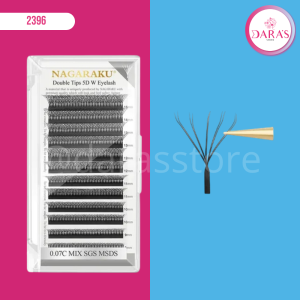 PESTAÑAS NAGARAKU 8-15MIX-0.07D 5D - PELO A PELO DOBLE TIPS