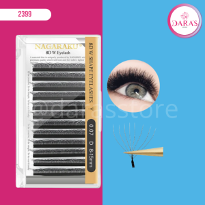 PESTAÑAS NAGARAKU 8-15MIX-0.07D 8D W PELO A PELO