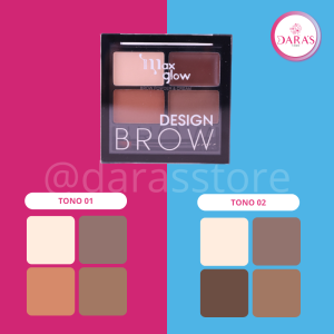 SOMBRA MAXGLOW 3.5GR NO.02 DE CEJAS DESING BROW POLVO Y CREMA