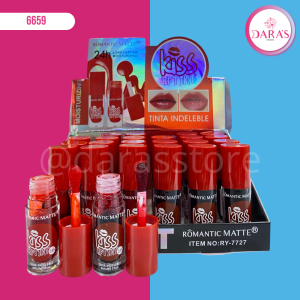 TINTA ROMANTIC MATTE 4ML DE LABIO KISS LIP TINT 24H NO.RY-7727