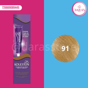 TINTE KOLESTON 50GR 91 RUBIO CENIZA EXTRA CLARO