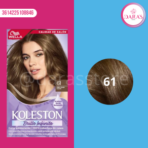 TINTE KOLESTON 50GR KIT 61 RUBIO CENIZO OSCURO