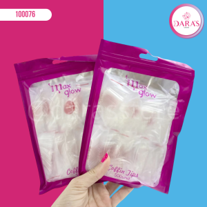 UÑAS ACRILICAS MAXGLOW 500PIEZAS COFFUN JIPS