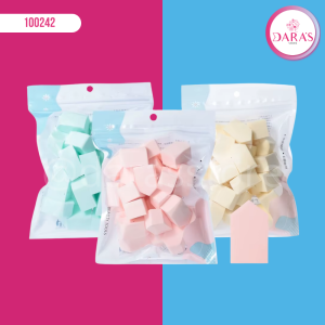 ESPONJA DE MAQUILLAJE 10PIEZAS EN CUBO
