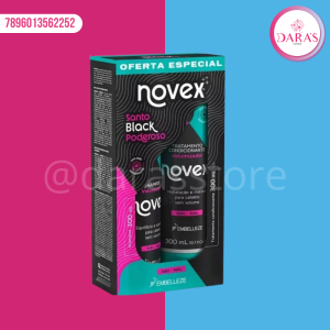 KIT NOVEX 300ML SANTO BLACK SHAMPOO + ACONDICIONADOR