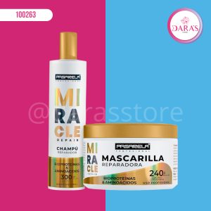 KIT PASARELA 300ML MIRACLE SHAMPOO + MASCARILLA + CEPILLO