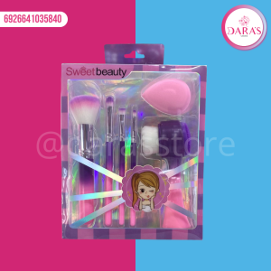 KIT SWEET BEAUTY 06PIEZAS LIMPIEZA FACIAL BROCHA + ESPONJA + CEPILLO NO.BX-3584