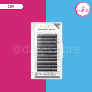 PESTAÑAS NAGARAKU 8-15MIX-0.07D 3D - PELO A PELO DOBLE TIPS