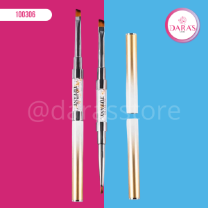 PINCEL TIFFANY DOBLE PUNTA DORADO NAIL BRUSH