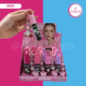 TINTA MUXI BEAUTY DE LABIO LIPGLOSS CON LLAVERO DE PERLA NO.MX422