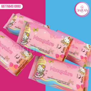 TOALLAS MOCMALLURE 08PIEZAS DESMAQUILLANTE HELLO KITTY NO.MOC1099