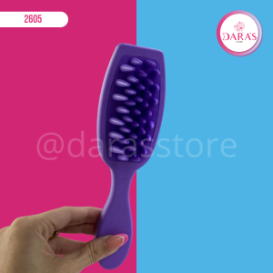 CEPILLO MASAJEADOR CON MANGO DE SILICON NO.HA-121