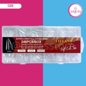 UÑAS JELLY TIFFANY 240PIEZAS STILETO EXTRA LONG N.5 XXL
