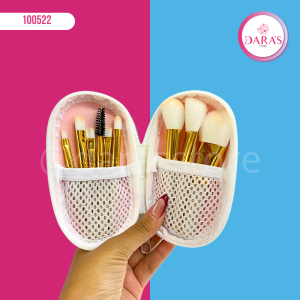 BROCHA DE MAQUILLAJE 09PIEZAS CARTUCHERA