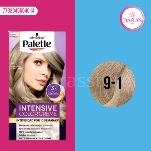 TINTE PALETTE 50ML 9-1 RUBIO EXTRA CLARO CENIZA INTENSIVE COLOR CREME