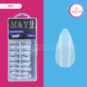UÑAS JELLY M&Y 240PIEZAS ALMOND NO.W013