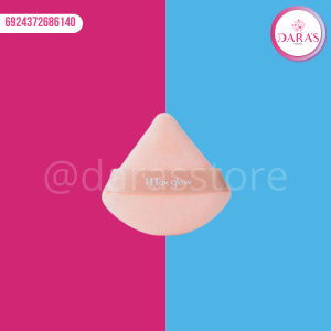 BORLA DE MAQUILLAJE MAXGLOW TRIANGULAR