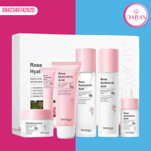 KIT BIOAQUA 400ML SKIN CARE ROSA ACIDO HIALURONICO