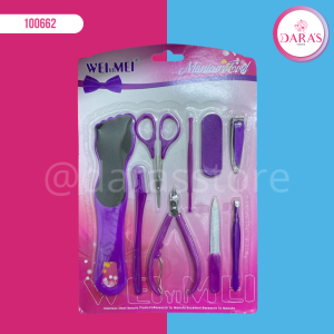 KIT 09PIEZAS WEIYIMEI DE PEDICURA NO.R-3
