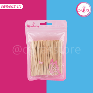 PALETA DE MADERA 100PIEZAS MONBRAY TIPO ESPATULA PARA CERA NO.MO-2167