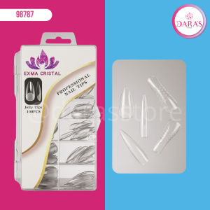 UÑAS JELLY EXMA CRISTAL 100PIEZAS ALMOND NAIL TIPS